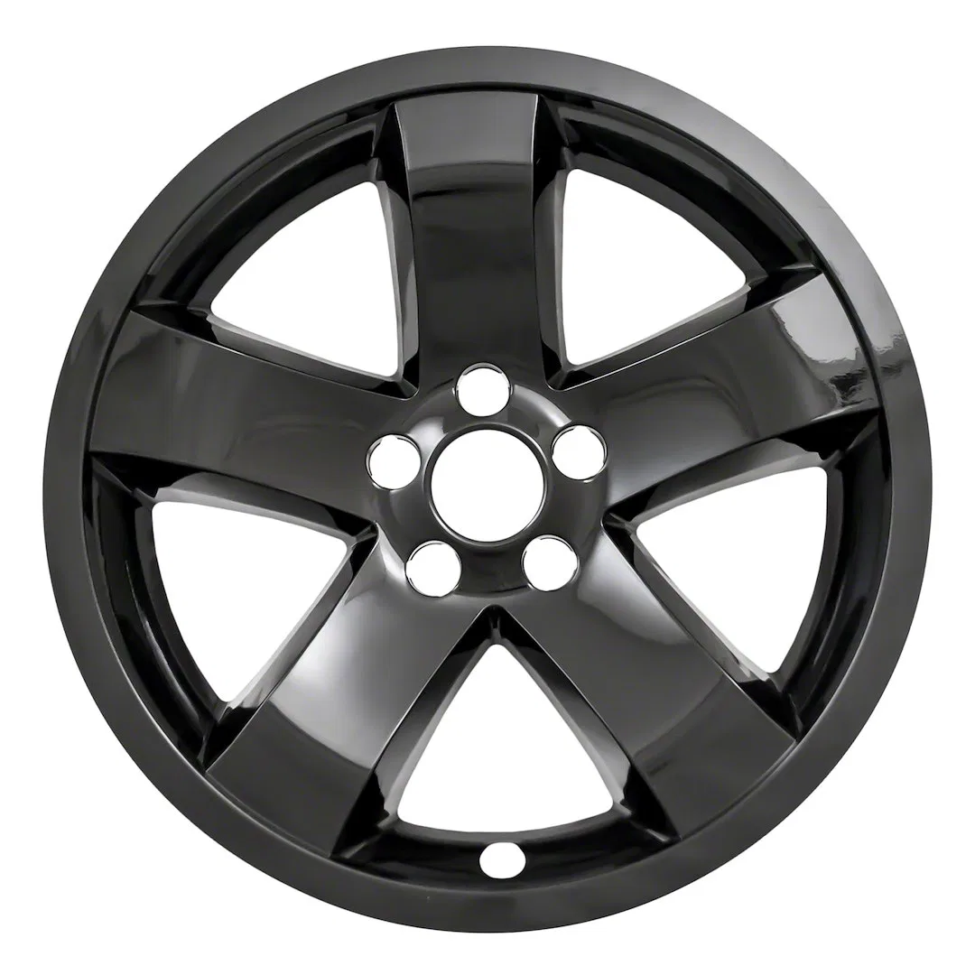 IWCIMP355BLK – COAST2COAST Wheel Skin, 18 Inch 5 Spokes Snap-On Painted Gloss Black ABS Plastic Set Of 4